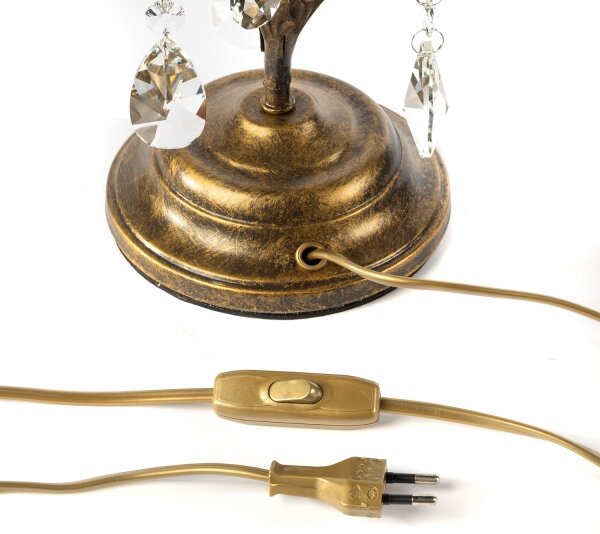 ONLI - Stolní lampa TERESA 1xE14/6W/230V bronzová