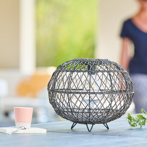 Atmosphera solární lampa Ball černá, 31cm