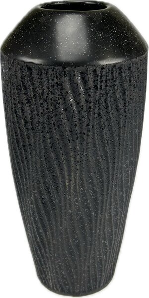 Váza keramická černá 30x14 cm