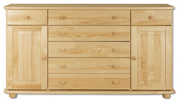 KD150 dřevěná komoda z masivní borovice Drewmax (Kvalitní nábytek z borovicového masivu)