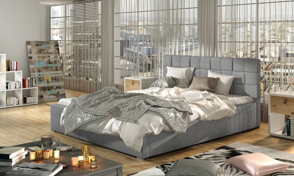 Moderní postel Ground 180x200cm, šedá