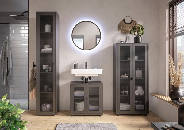 MIDI SKŘÍŇKA, černá, 60/135/30 cm Hom`in - Koupelnové série