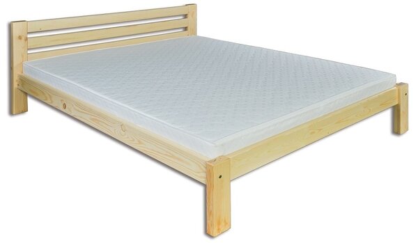 Drewmax LK105 120x200 cm - Dřevěná postel masiv dvojlůžko (Kvalitní borovicová postel z masivu)