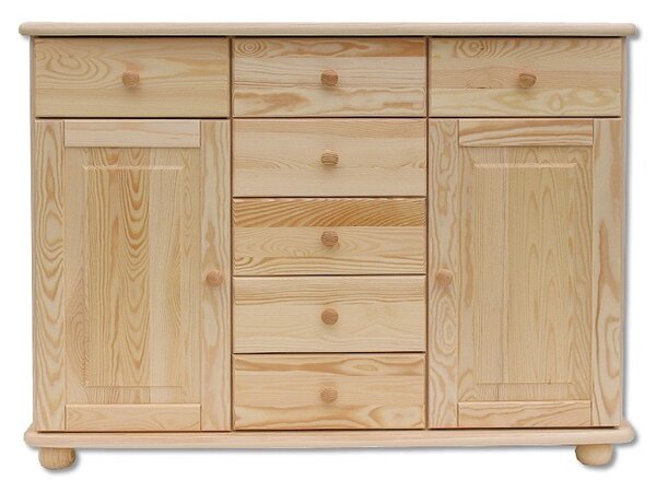 KD153 dřevěná komoda z masivní borovice Drewmax (Kvalitní nábytek z borovicového masivu)