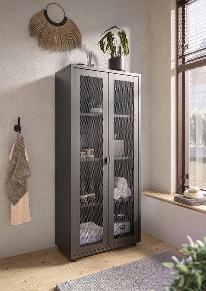 MIDI SKŘÍŇKA, černá, 60/135/30 cm Hom`in - Koupelnové série