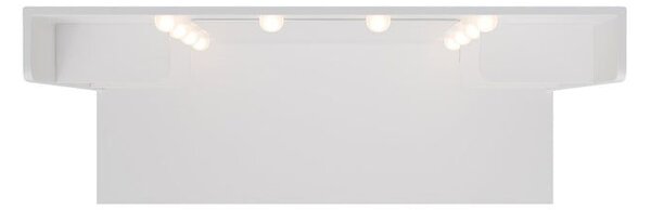 Toaletní stolek s LED zrcadlem a 7 zásuvkami, bílý