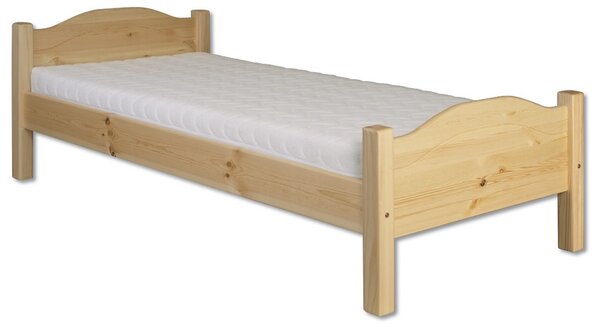 LK128-80 dřevěná postel masiv borovice jednolůžko 80x200 cm Drewmax (Kvalitní nábytek z borovicového masivu)