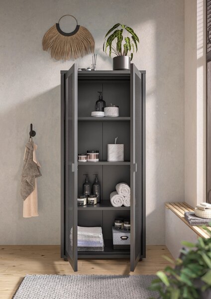 MIDI SKŘÍŇKA, černá, 60/135/30 cm Hom`in - Koupelnové série