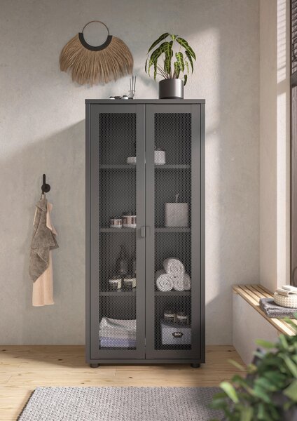 MIDI SKŘÍŇKA, černá, 60/135/30 cm Hom`in - Koupelnové série