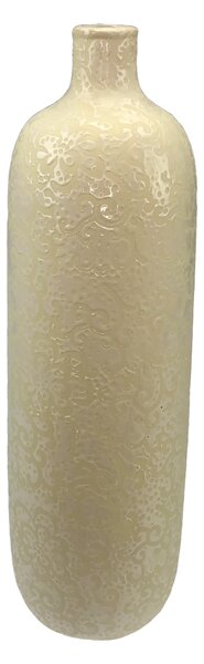 Váza keramická 9x35 cm krémová