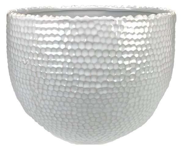 Keramický květináč bílý průměr 23 cm