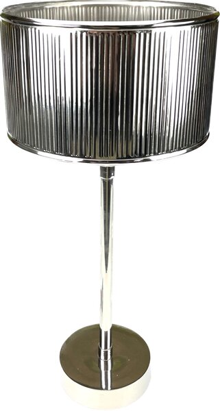 Lampa stolní pr.18 cm, v.39 cm, stříbrná