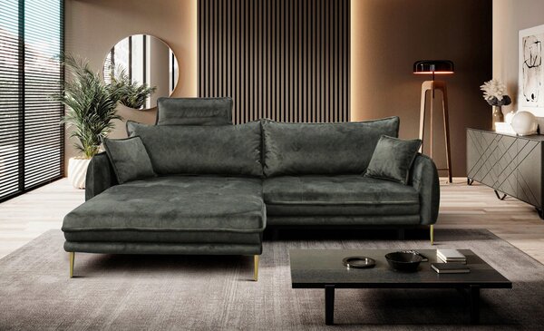 ROHOVÁ SEDAČKA, textil, zelená MID.YOU - Sedací soupravy, Online Only