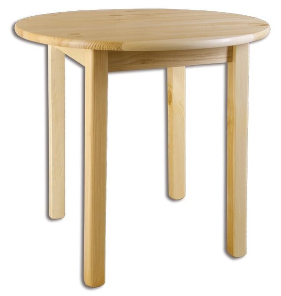 ST105 dřevěný jídelní kulatý stůl z masivní borovice Drewmax (Kvalitní nábytek z borovicového masivu)