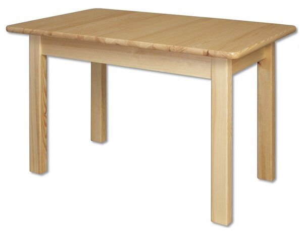 Drewmax ST101 120/155x80 - Dřevěný rozkládací stůl masiv borovice (Kvalitní rozkládací borovicový stůl z masivu)