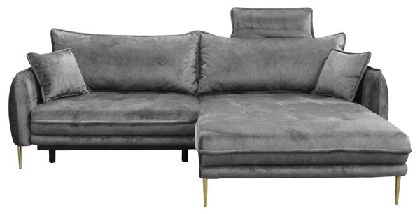 ROHOVÁ SEDAČKA, textil, šedá MID.YOU - Sedací soupravy, Online Only