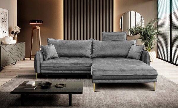 ROHOVÁ SEDAČKA, textil, šedá MID.YOU - Sedací soupravy, Online Only