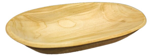 AMADEA Dřevěný servírovací podnos ovál, masivní dřevo, 22 cm