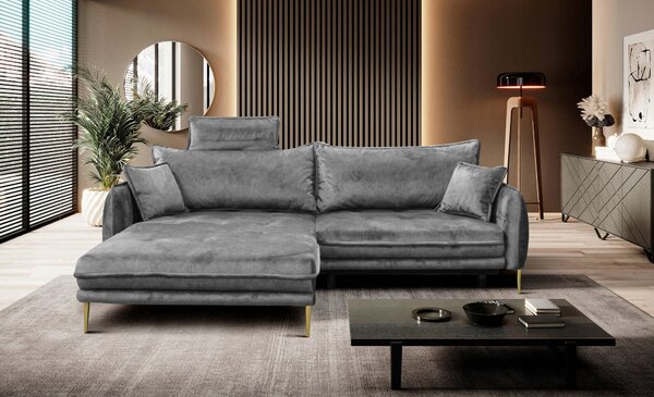 ROHOVÁ SEDAČKA, textil, šedá MID.YOU - Sedací soupravy, Online Only