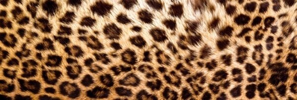 DIMEX | Fototapeta do kuchyně Leopardí kůže KI-180-069 | 180 x 60 cm | béžová, černá, hnědá