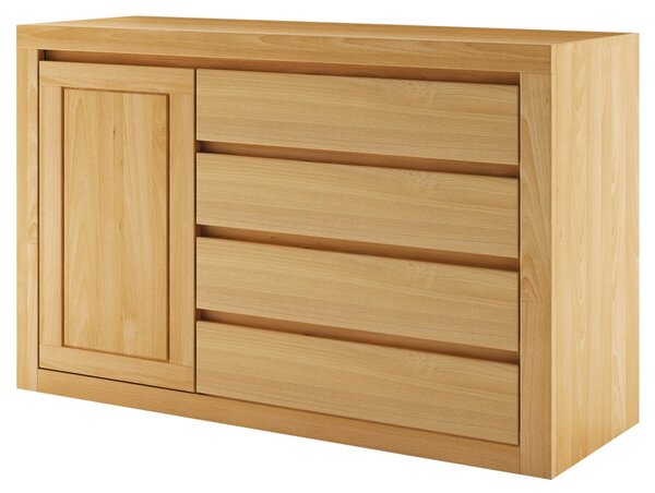 KD408 dřevěná komoda z buku Drewmax (Kvalitní nábytek z bukového masivu)