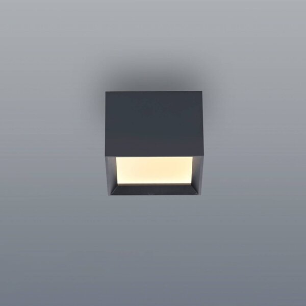 PURE LED stropní svítidlo Manhatten, mystic grey, 1 žárovka,, stmívatelný, Hliník / šedá / zinek, Chodba, Hliník, Moderní