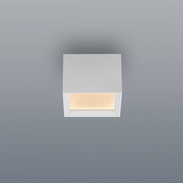 PURE LED stropní svítidlo Manhatten, sněhově bílá, 1 žárovka,, stmívatelný, Bílá / opál, Chodba, Hliník, Moderní