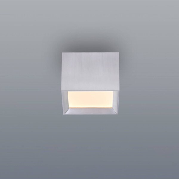 PURE LED stropní svítidlo Manhatten, kamenná barva, 1 žárovka,, stmívatelný, Hliník / šedá / zinek, Chodba, Hliník, Moderní