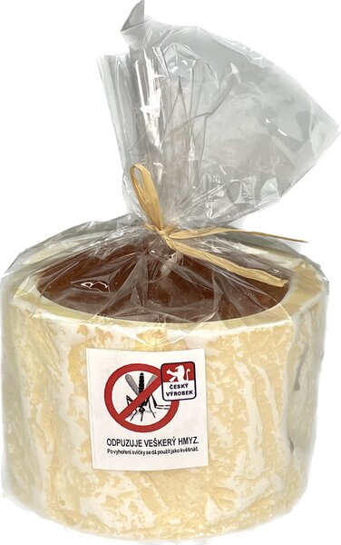 Svíčka vonná proti hmyzu v sádrovém odlitku - mix druhů cca 10x7 cm