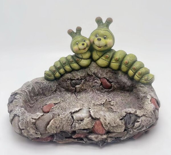 Pítko s housenkami 34x23x22 cm magnesium barevné