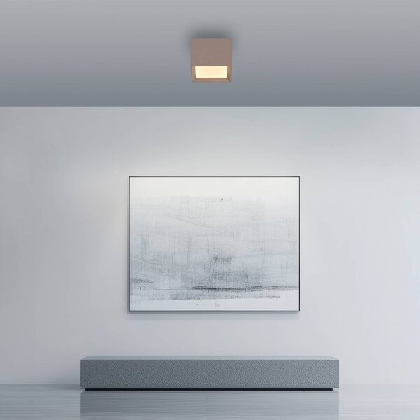 PURE LED stropní svítidlo Manhatten, bronzové, 1žárovkové,, stmívatelný, Bronz / starožitná mosaz, Chodba, Hliník, Moderní
