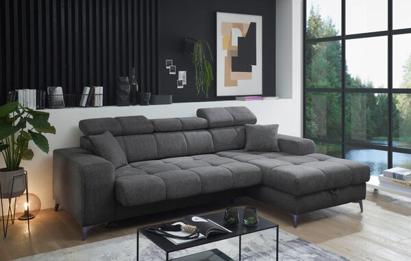 ROHOVÁ SEDAČKA, textil, antracitová MID.YOU - Sedací soupravy, Online Only