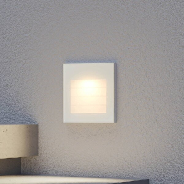 Arcchio LED vestavné nástěnné svítidlo Zamo, žaluzie, bílá, kov, IP65, stmívatelný, Bílá / opál, Chodba, Hliník, Moderní