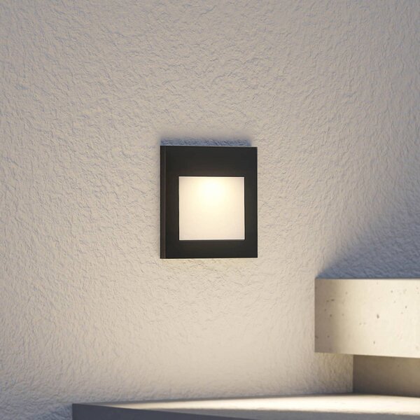 Arcchio LED nástěnné svítidlo Zamo, černé, 11 cm, IP65, stmívatelný, Černá, Chodba, Hliník, Moderní