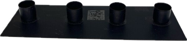 Svícen kov 24 cm na 4 svíčky černý