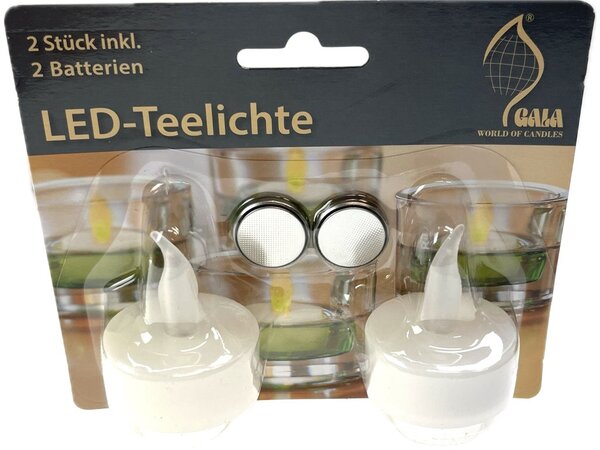 LED svíčky čajové set 2 ks + baterie