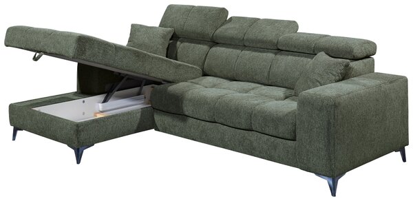 ROHOVÁ SEDAČKA, textil, tmavě zelená MID.YOU - Sedací soupravy, Online Only