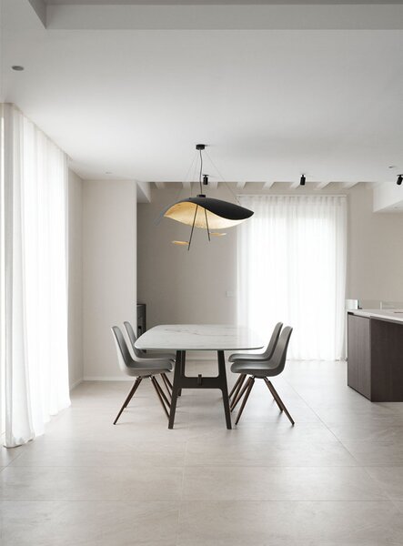 Catellani & Smith Luxusní závěsné LED svítidlo Lederam Manta S2, 2700K, 2x14W Barva: Bílá/Satén
