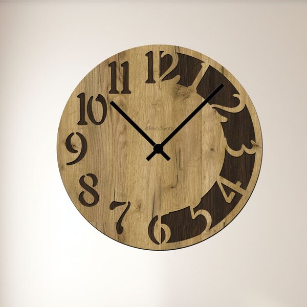 Nástěnné hodiny CLOCK Zvolte barvu dekoru: Antracit-Černá | Velikost hodin: 35x35 | Barva ručiček: Stříbrné