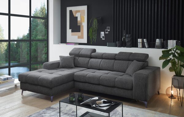 ROHOVÁ SEDAČKA, textil, antracitová MID.YOU - Sedací soupravy, Online Only