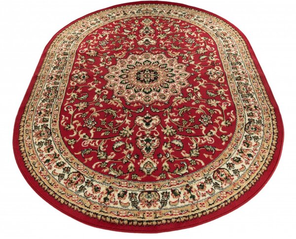 Makro Abra Oválný koberec ATLAS F740A červený Rozměr: 80x150 cm