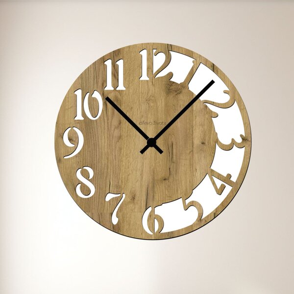 Nástěnné hodiny CLOCK Zvolte barvu dekoru: Antracit-Černá | Velikost hodin: 35x35 | Barva ručiček: Stříbrné
