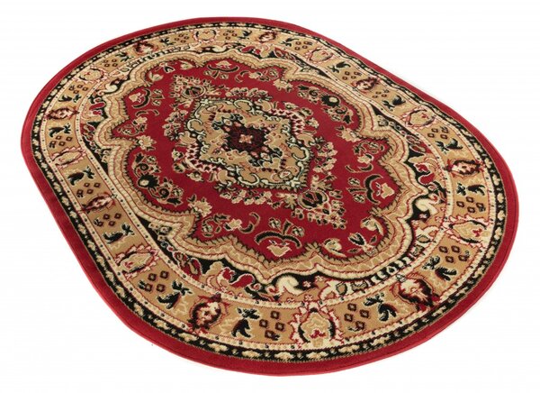 Makro Abra Oválný koberec ATLAS E951A červený Rozměr: 80x150 cm