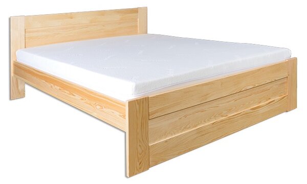 Drewmax LK102 120x200 cm - Dřevěná postel masiv dvojlůžko (Kvalitní borovicová postel z masivu)