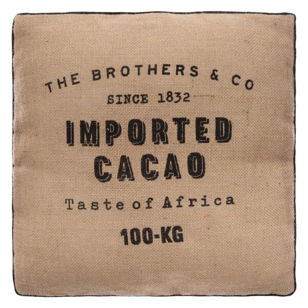 Atmosphera sedací polštář Cacao 40x40cm jutový