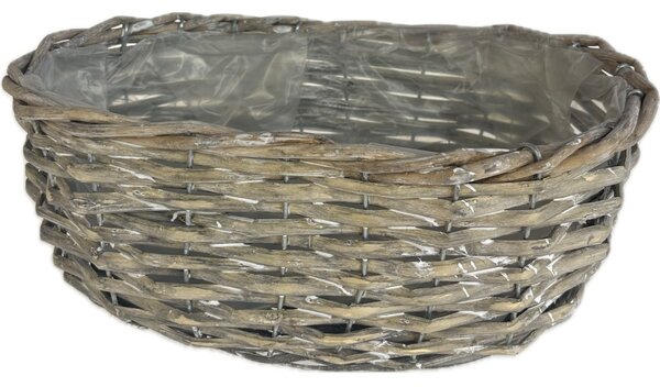 Truhlík proutí ovál 28x15x11 cm s fólií mix barev Barva: Bílá