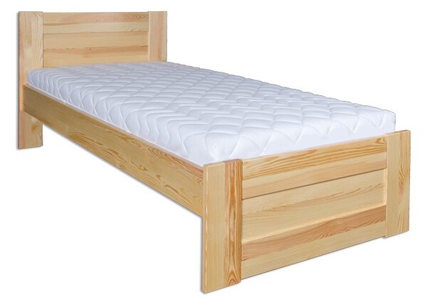 LK121-100 dřevěná postel masiv borovice jednolůžko 100x200 cm Drewmax (Kvalitní nábytek z borovicového masivu)