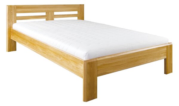 Drewmax LK211 120x200 cm - Dřevěná postel masiv dub dvojlůžko (Kvalitní dubová postel z masivu)