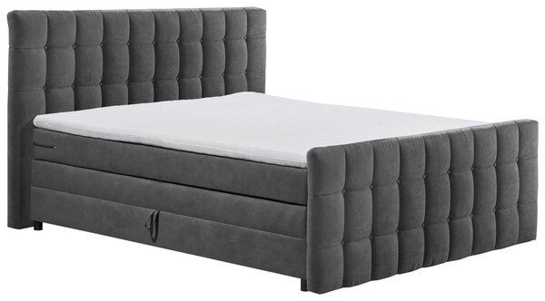 POSTEL BOXSPRING, 180/200 cm, antracitová MID.YOU - Postele s úložným prostorem, Online Only