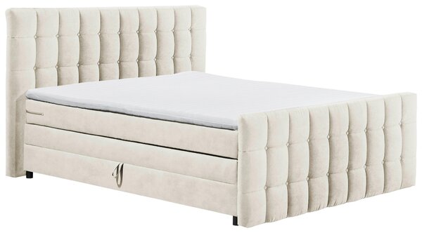 POSTEL BOXSPRING, 180/200 cm, krémová MID.YOU - Postele s úložným prostorem, Online Only
